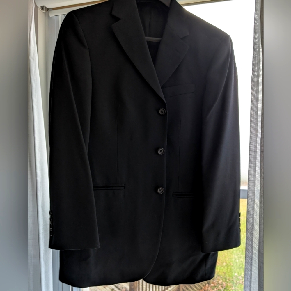 Stafford Black Wool Blazer